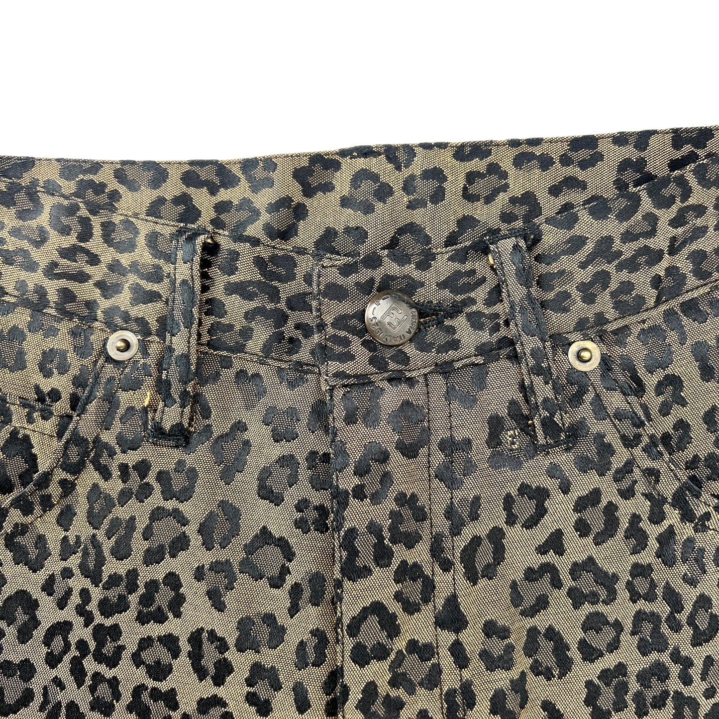 Fendi Vintage Leopard High Waisted Cigarette Pant