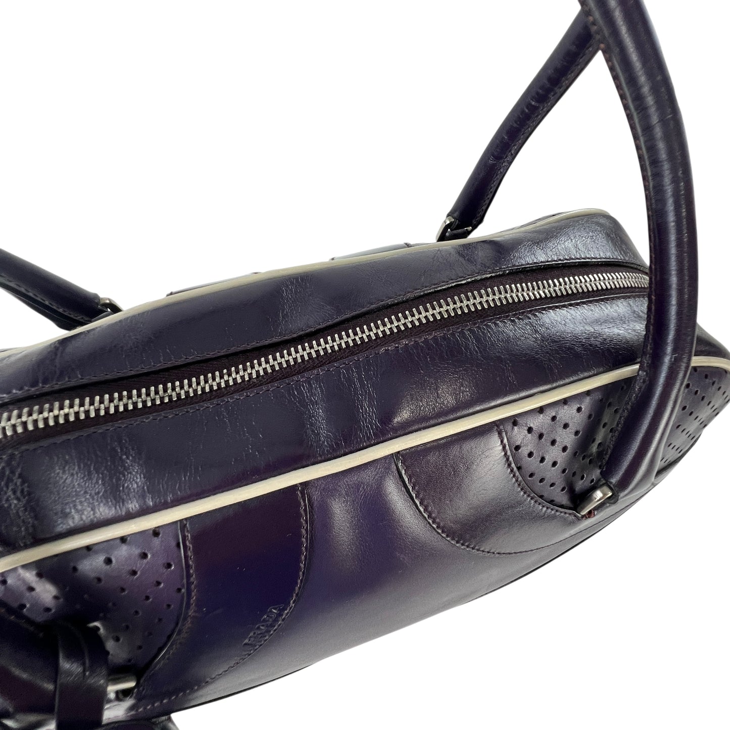 Prada Vitello Drive Leather Bowling Bag