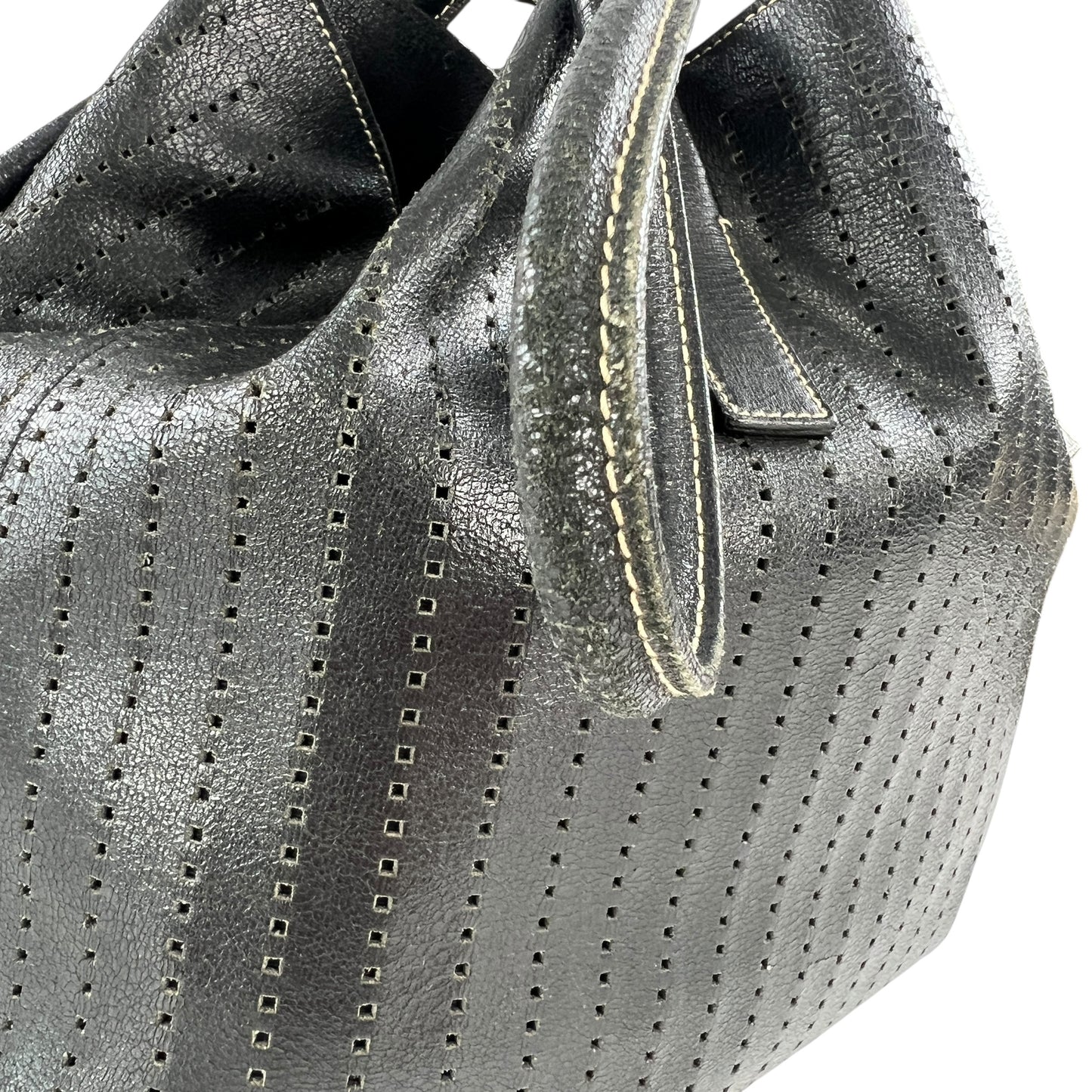 Prada Perforated Leather Tote