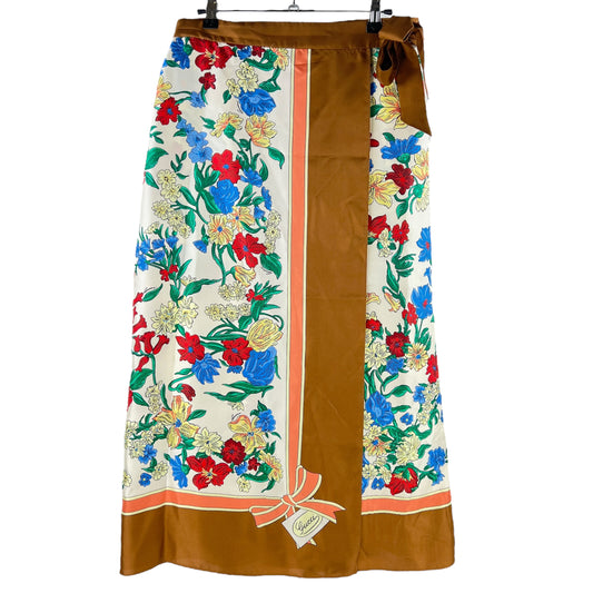 Gucci Resort Exclusive Flora Silk Wrap Skirt