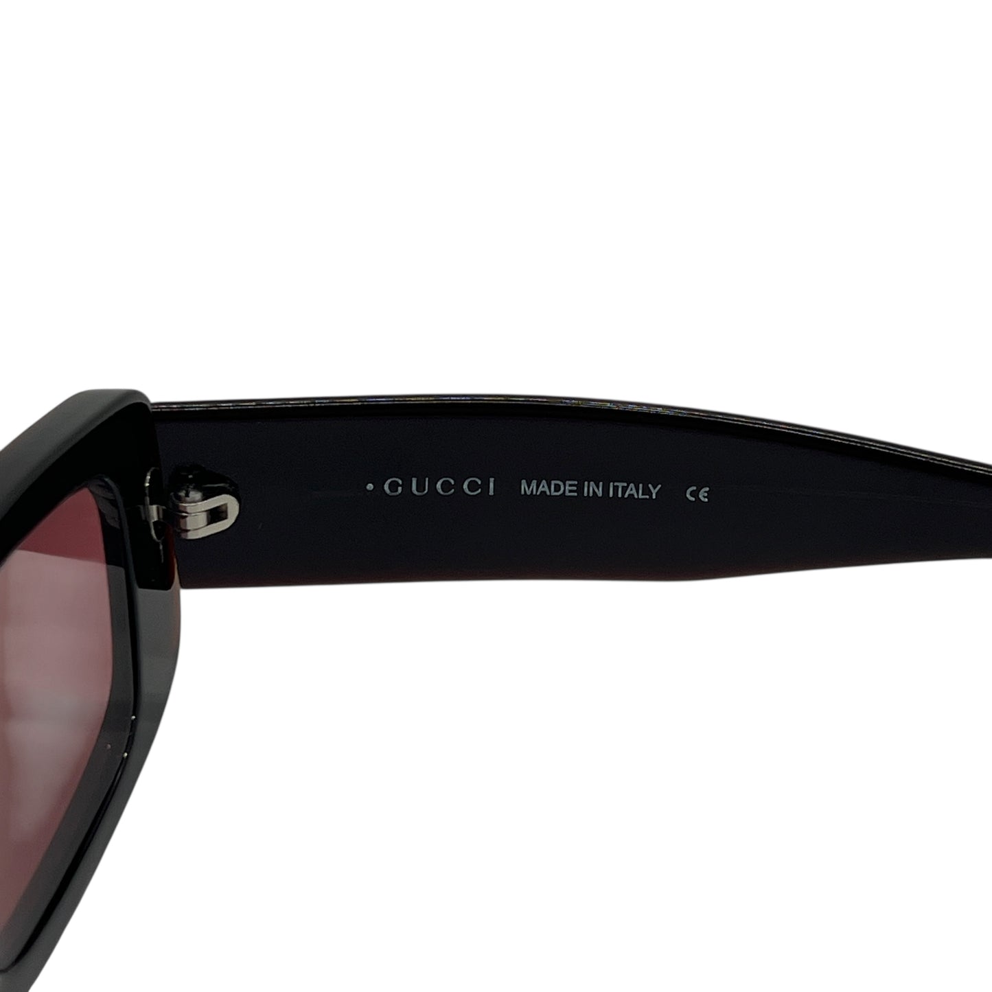 Gucci Moda Red Acrylic Sunglasses