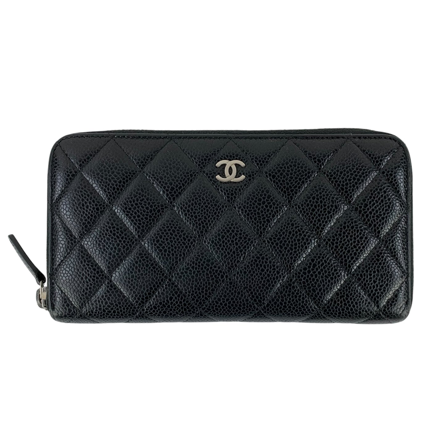 Chanel Matelasse Caviar Zip Around Wallet