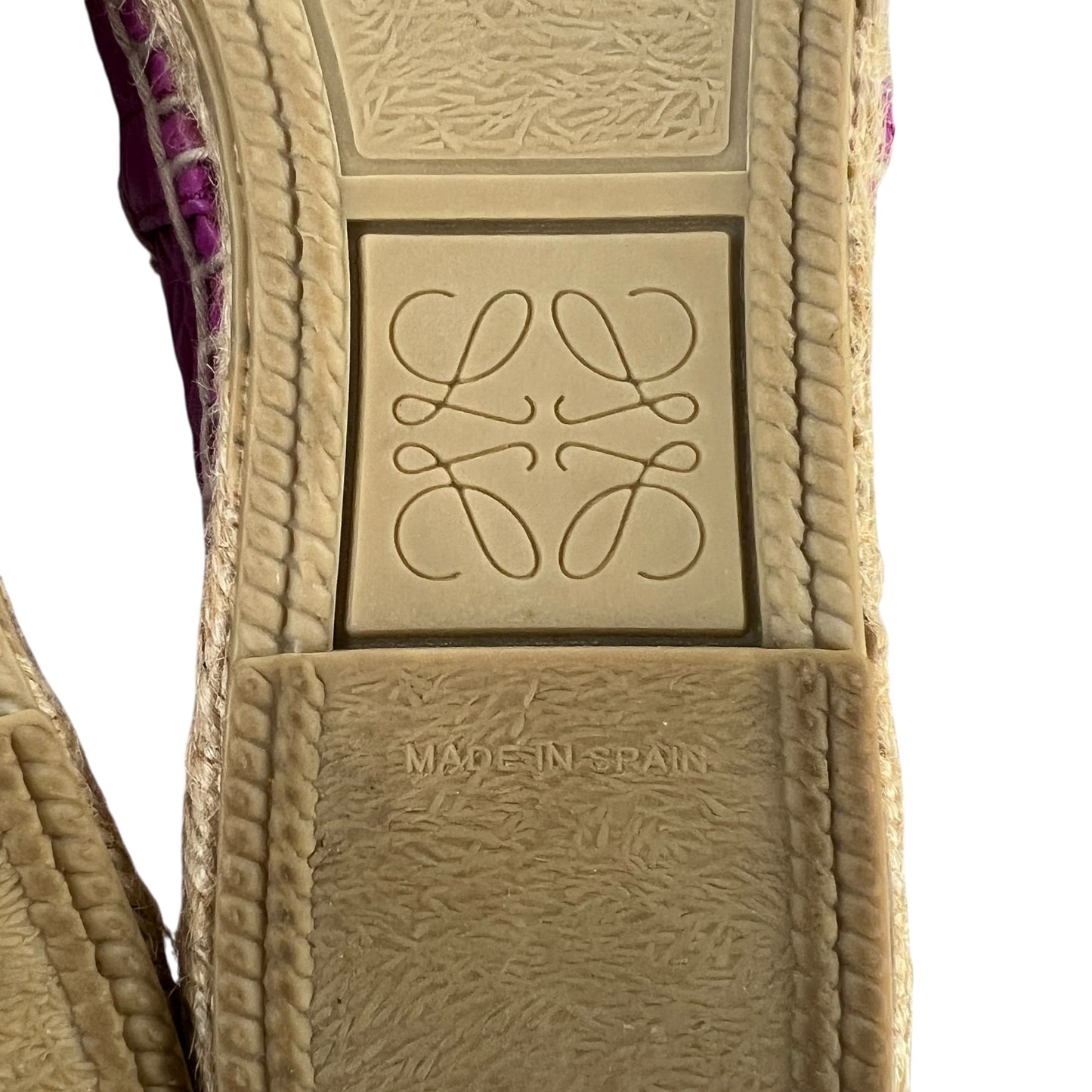 Loewe Embossed Leather Espadrilles