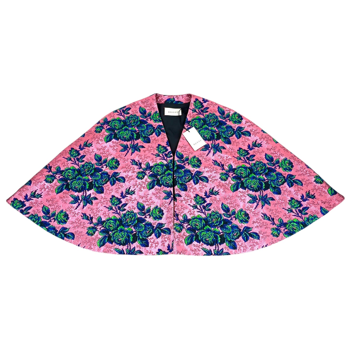 Gucci Floral Embroidered Brocade Cape