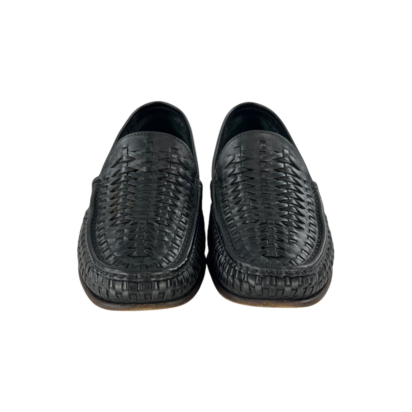Saint Laurent Leather Woven Loafers