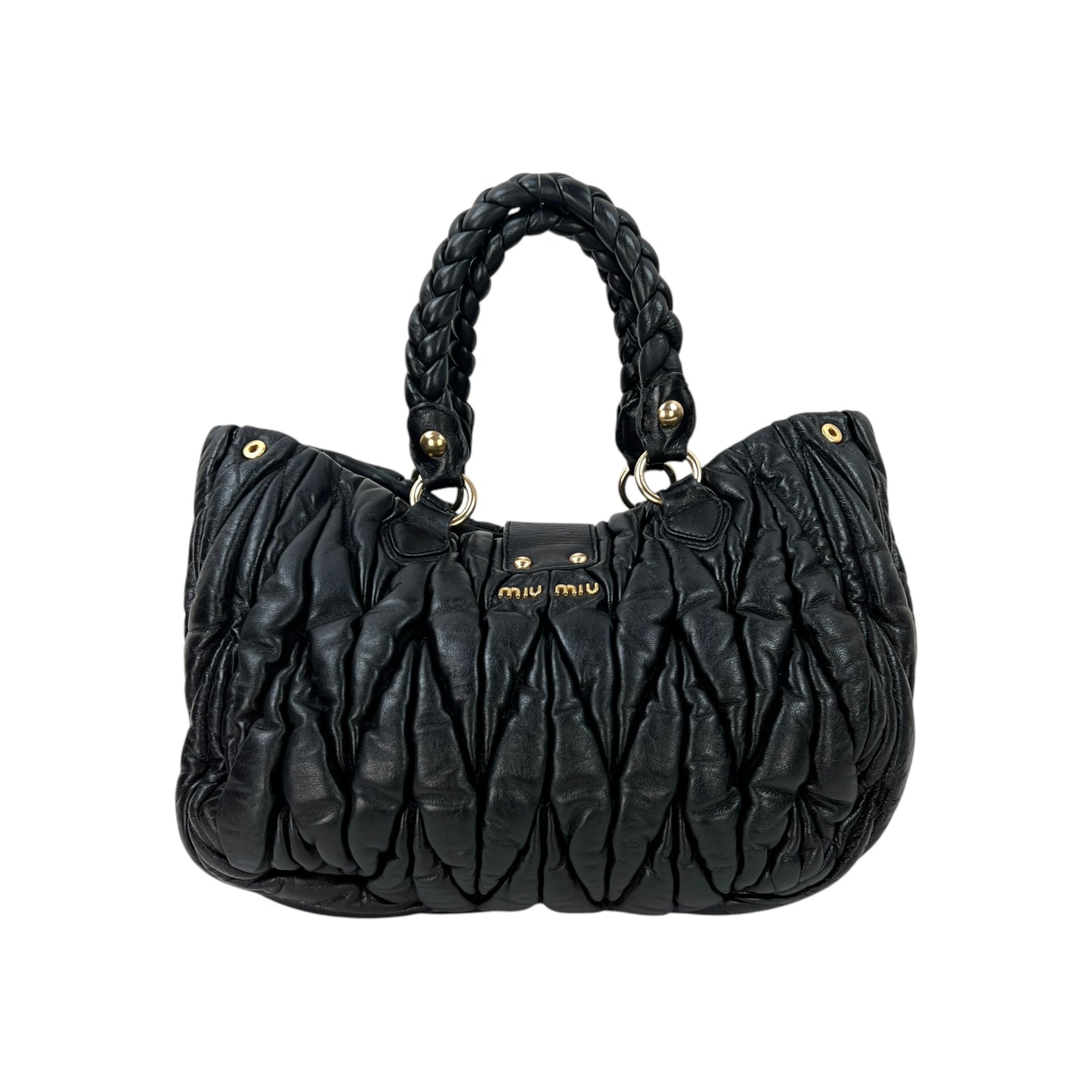 Miu Miu Matelassé Nappa Gaufre Leather Two-Way Bag