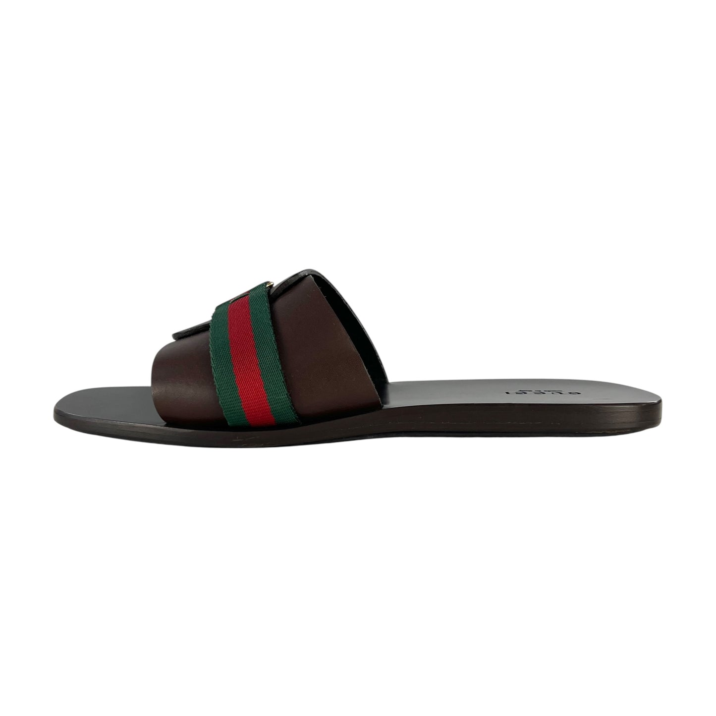 Gucci Leather Web Sandals