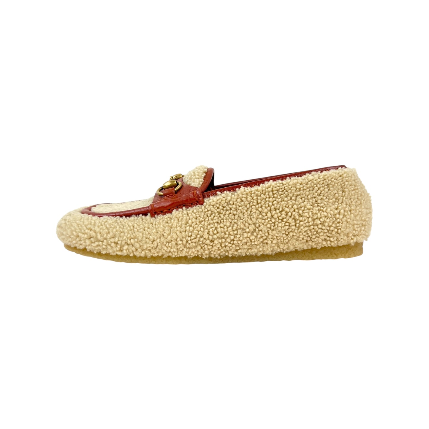 Gucci Horsebit Shearling Slippers