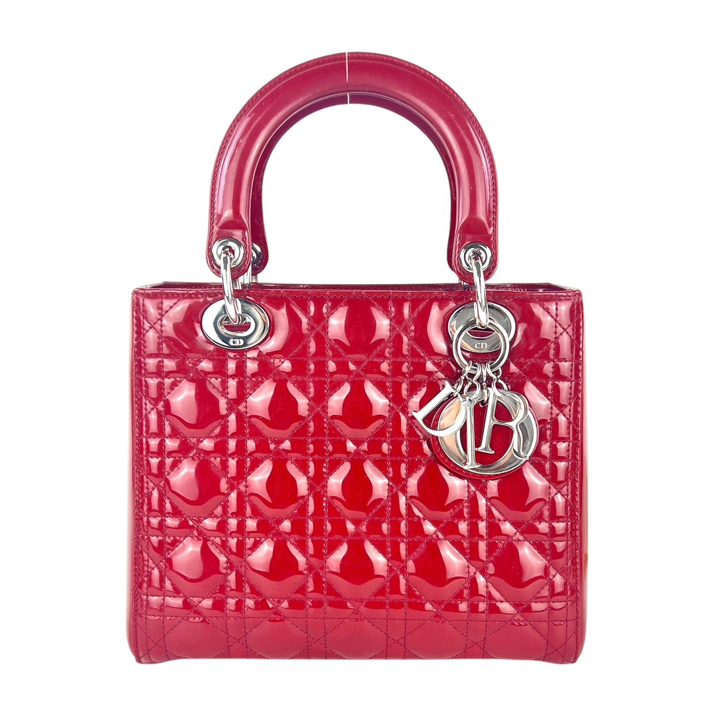 Dior Lady Dior Patent Leather Two-Way Bag