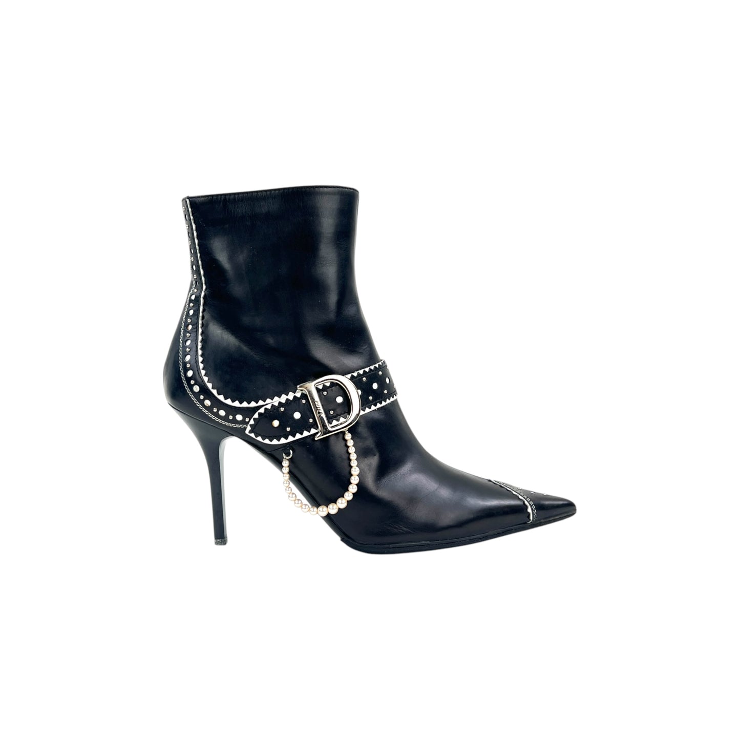 Dior John Galiano D’Trick Pearl Heeled Booties