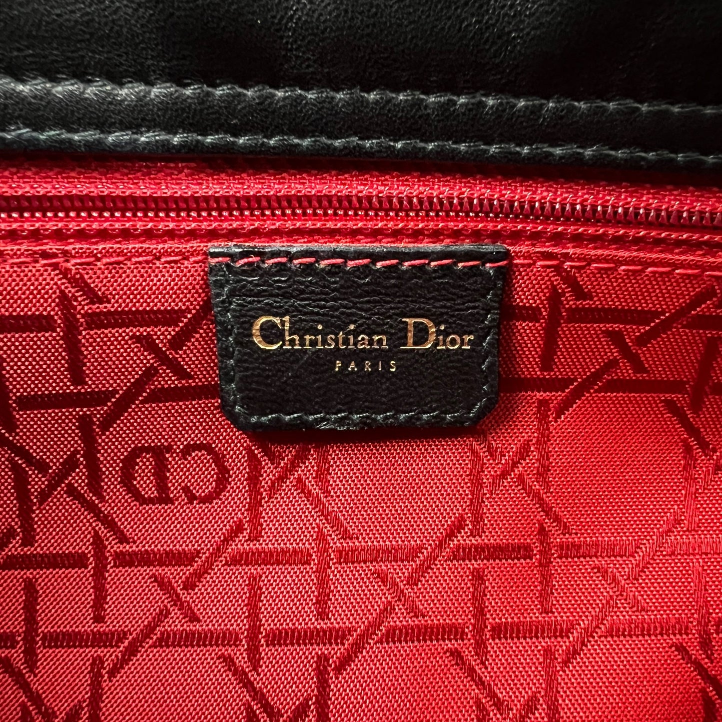 Dior Vintage Cannage Leather Shoulder Bag