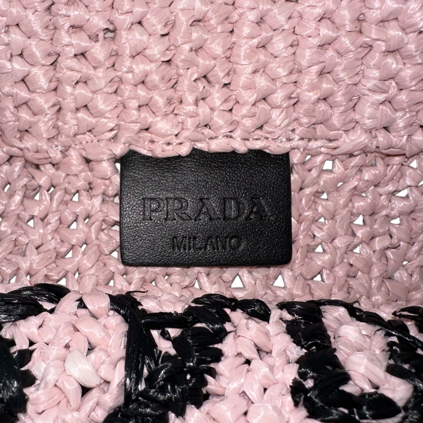 Prada Raffia Small Tote Bag