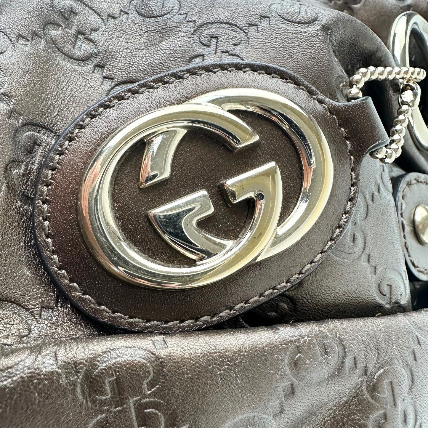 Gucci Guccissima Sukey Leather 2-Way Bag