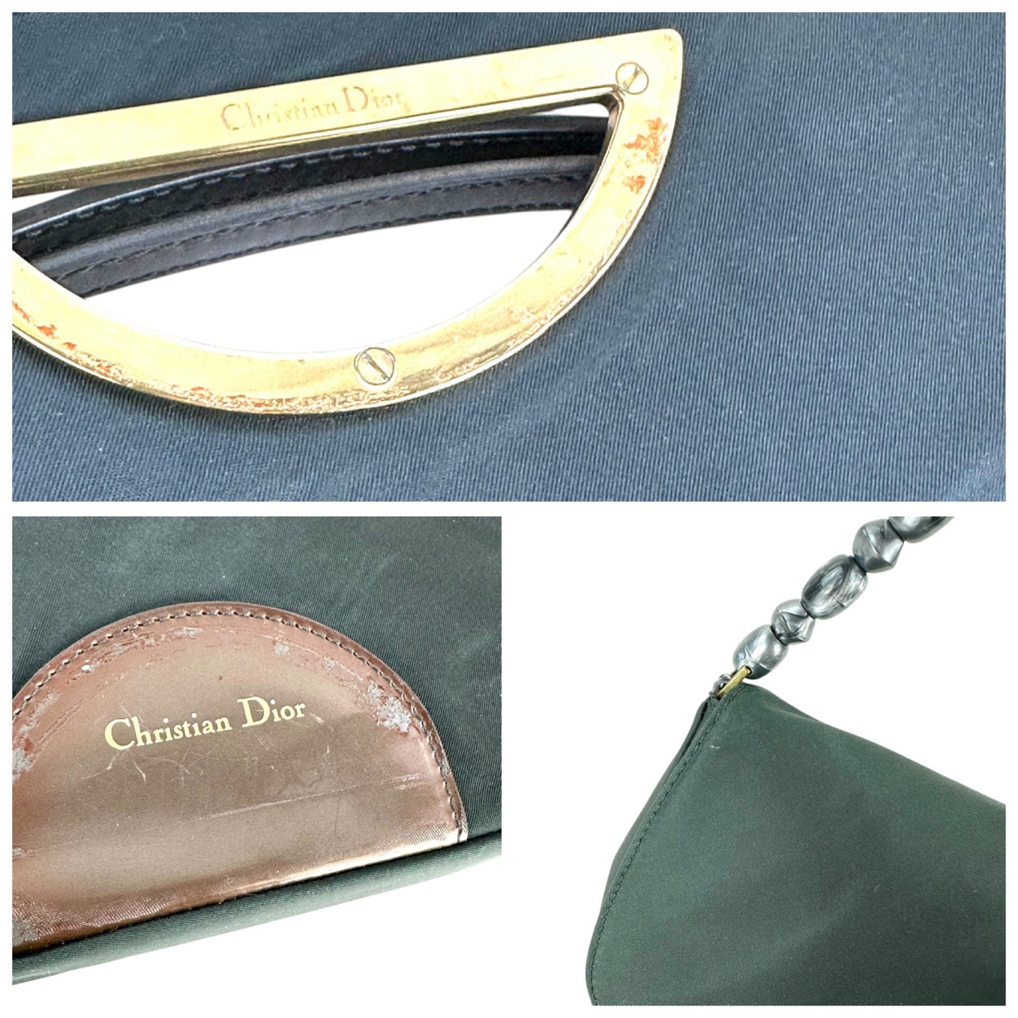 Dior Vintage Maris Pearl Nylon Shoulder Bag