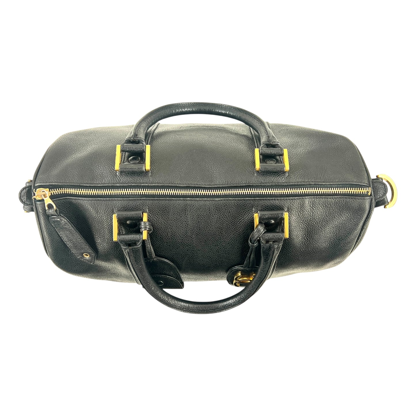 Chanel Vintage Caviar Leather Boston Bag