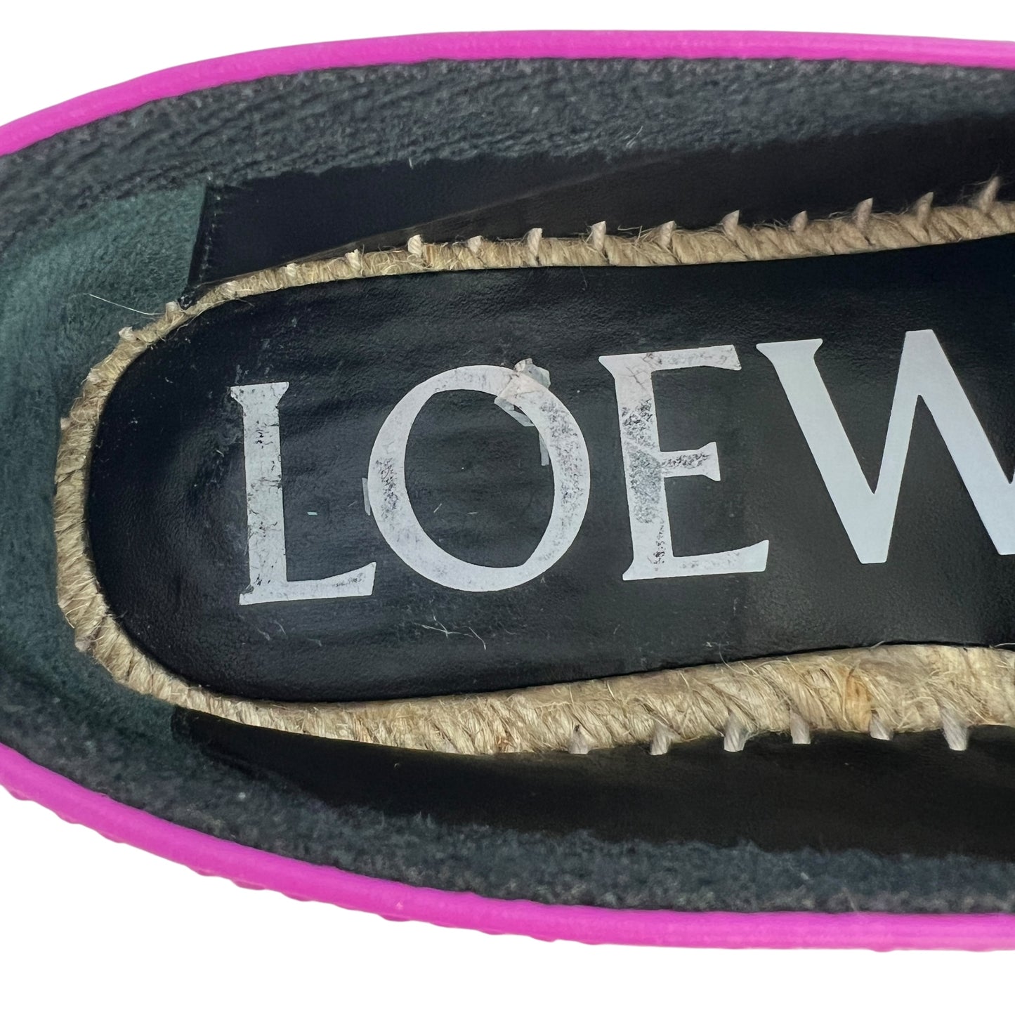 Loewe Embossed Leather Espadrilles
