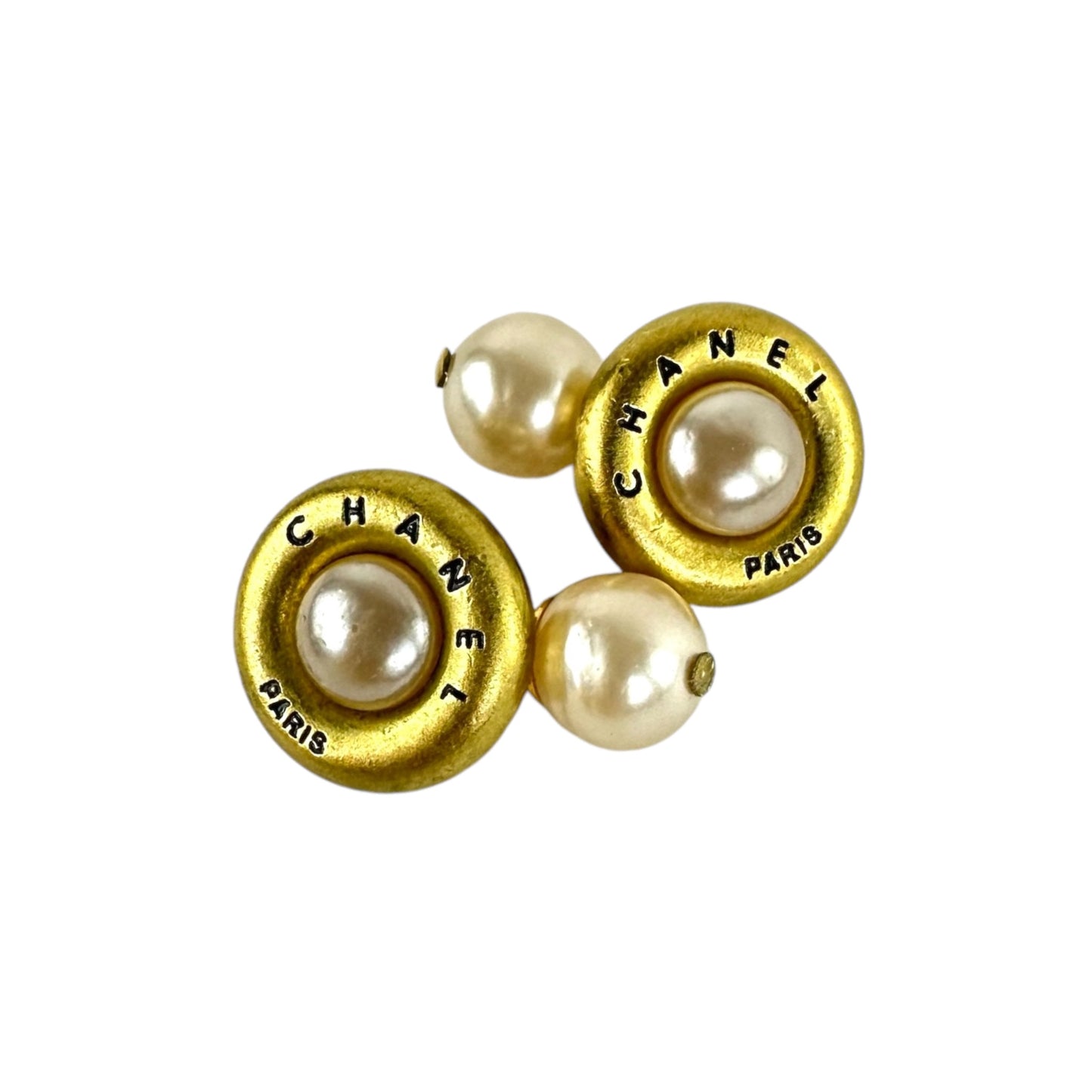 Chanel Vintage Faux Pearl Cufflinks