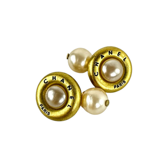 Chanel Vintage Faux Pearl Cufflinks