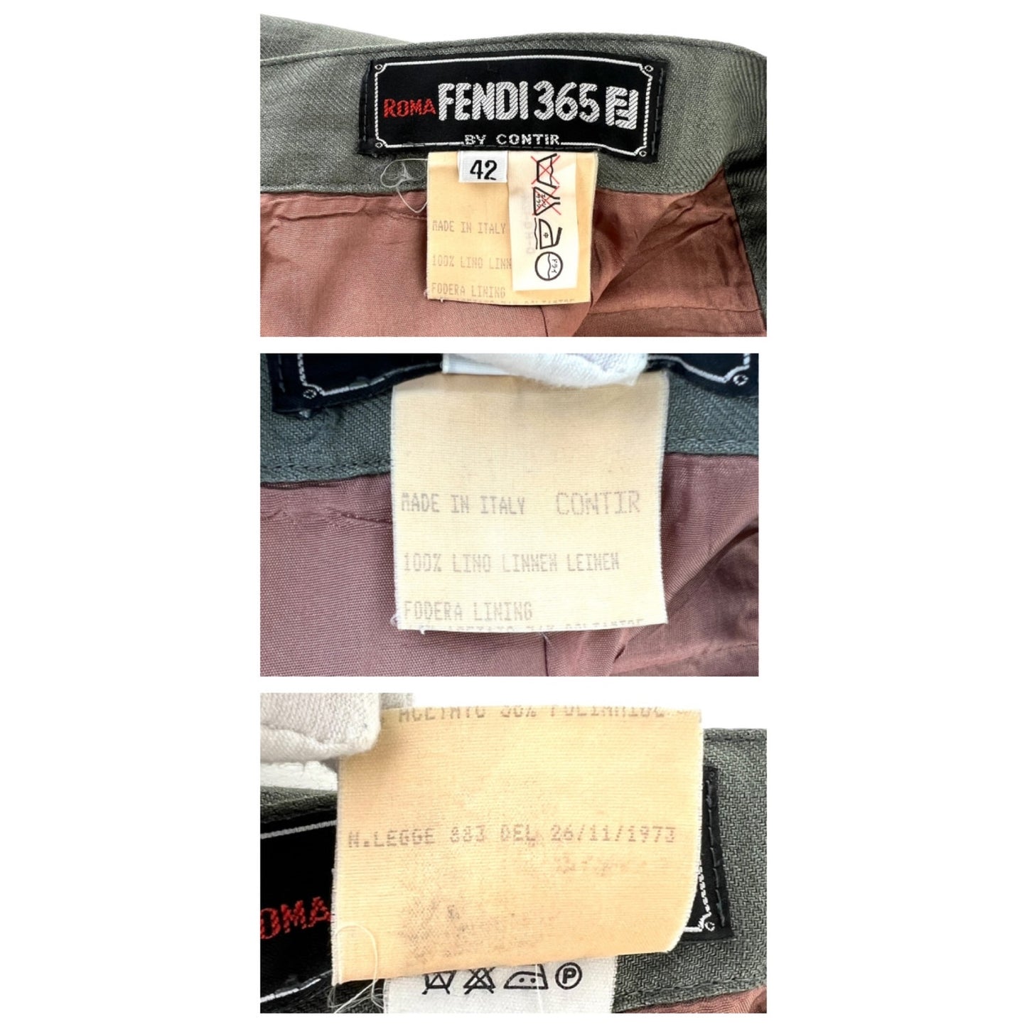 Fendi Vintage Linen 2 Piece Set