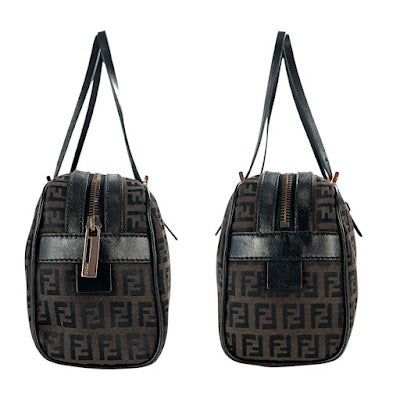 Fendi Zucchino Canvas Bauletto Bag