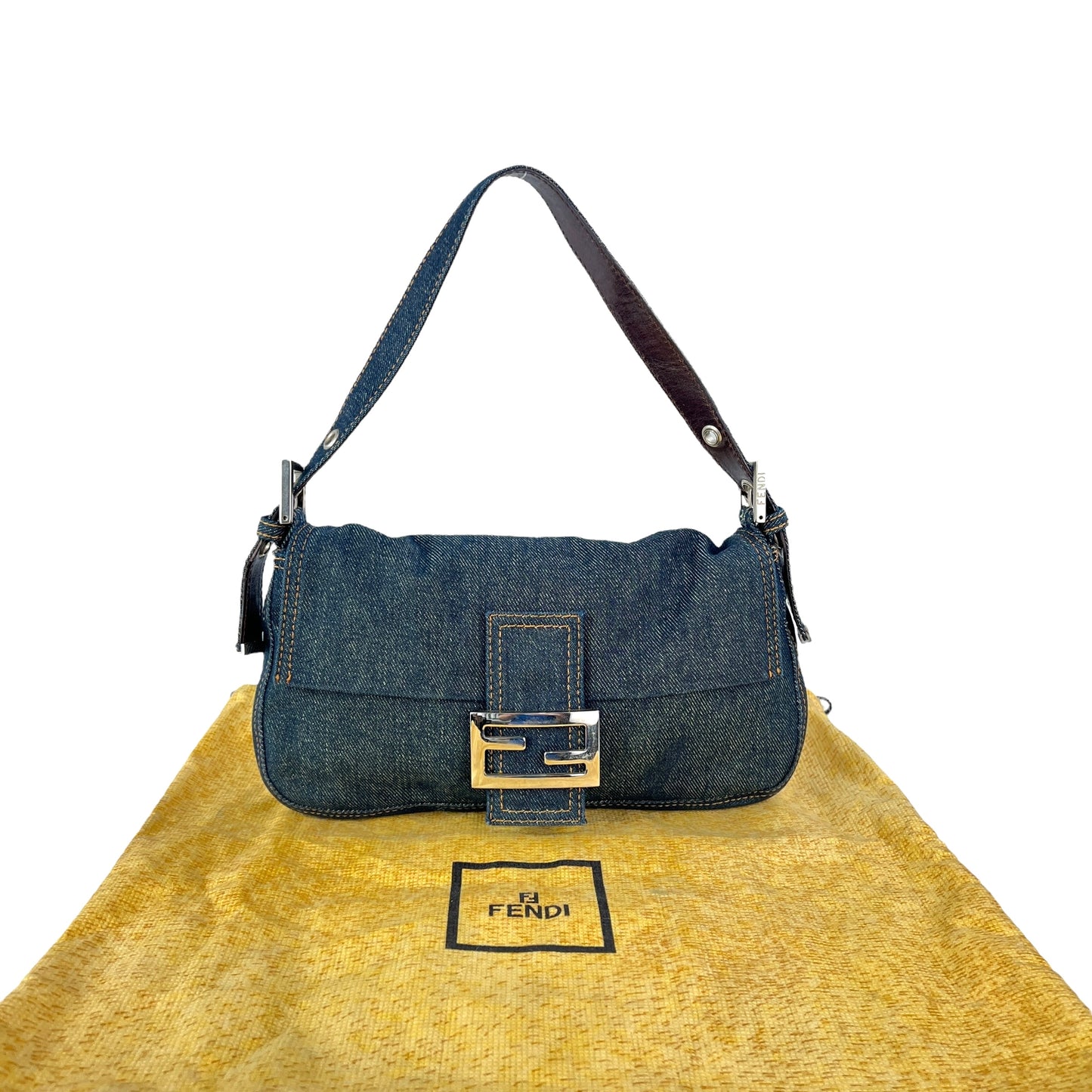 Fendi Denim Baguette Bag