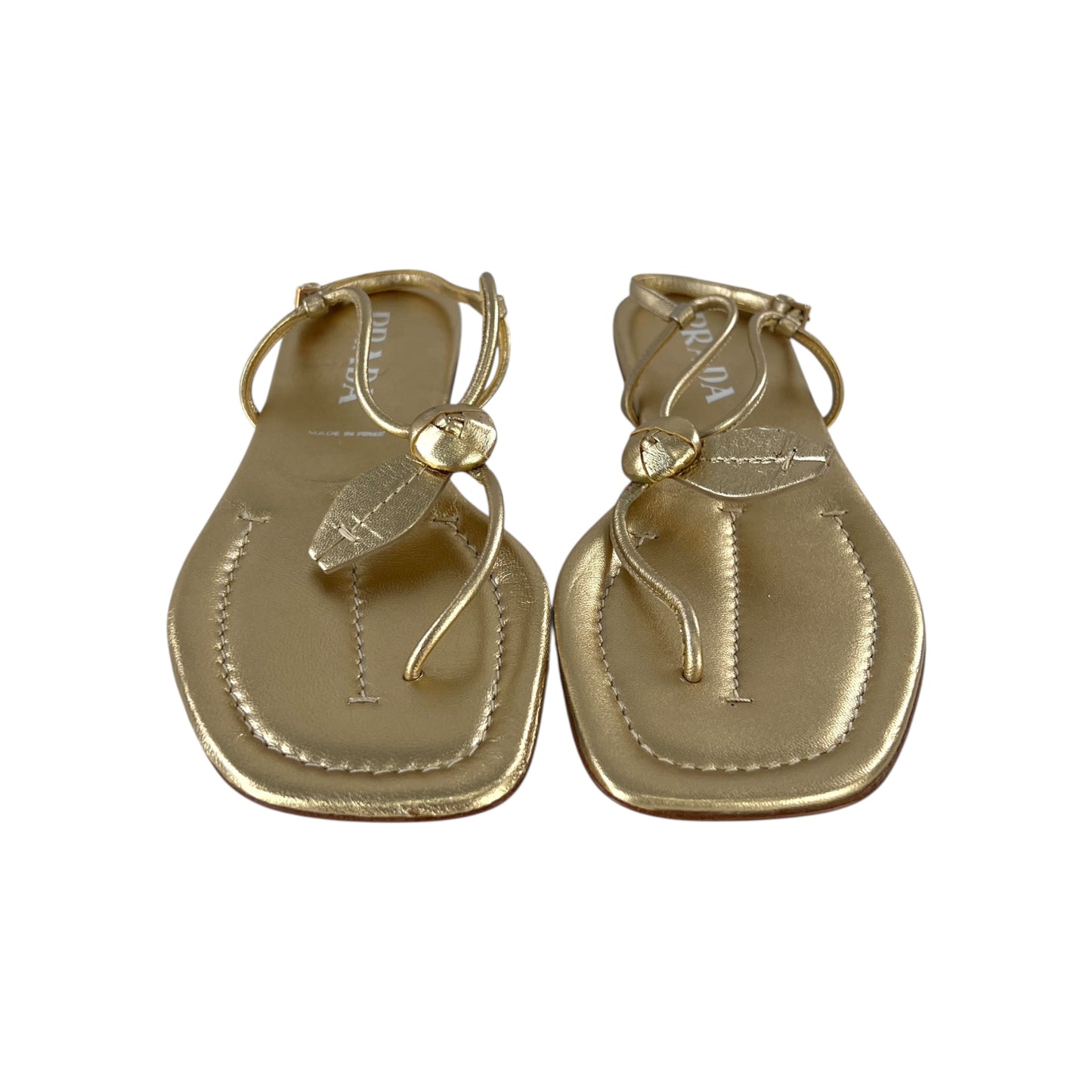 Prada Gold Sandals