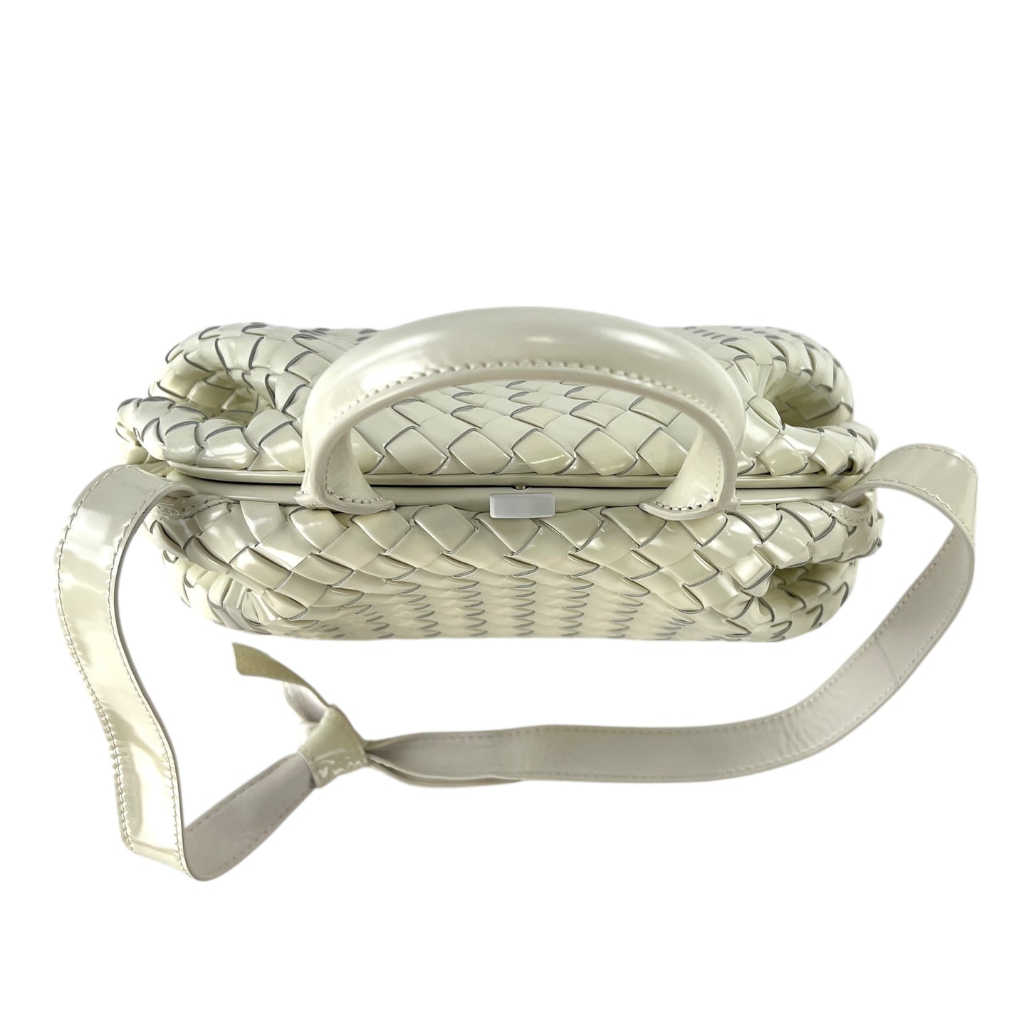 Bottega Veneta Intrecciato Patent Leather Two-Way Bag