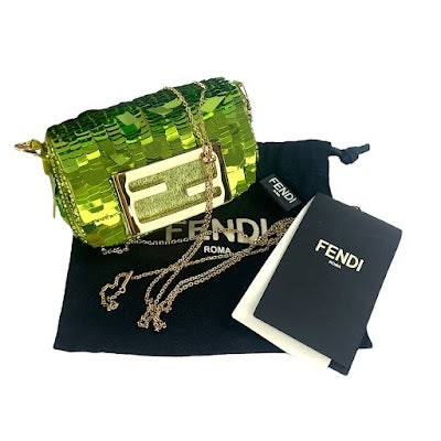 Fendi Nano Sequin Baguette Bag