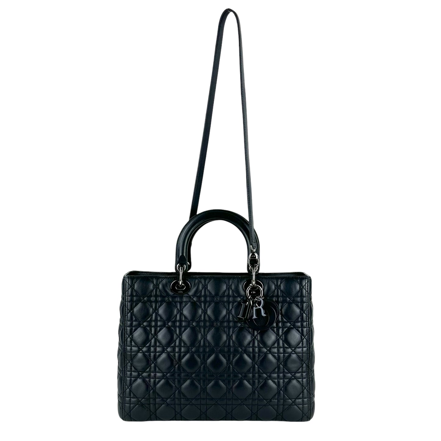 Dior Lady Dior Cannage Leather Two-Way Bag