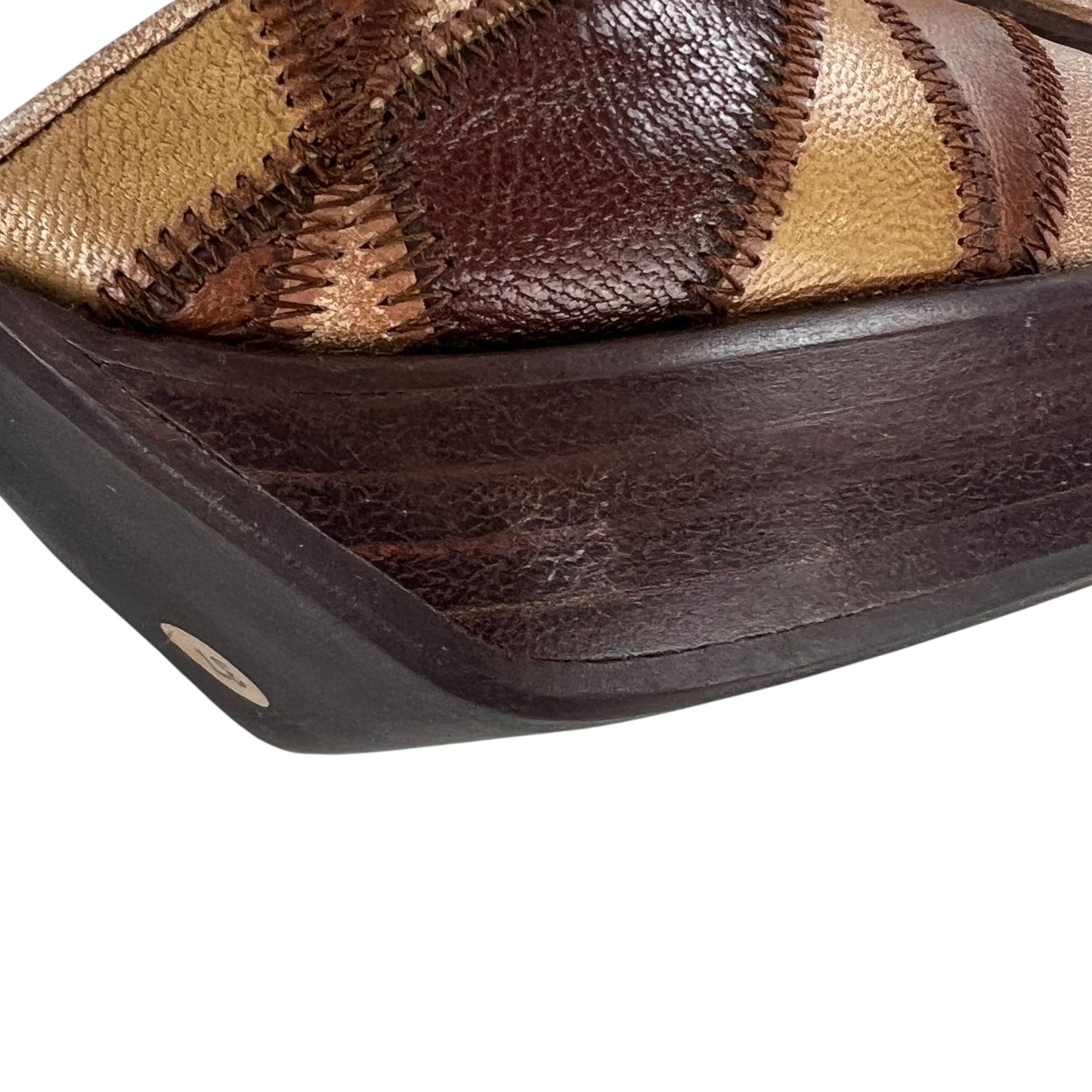Miu Miu Leather Patchwork Block Heels