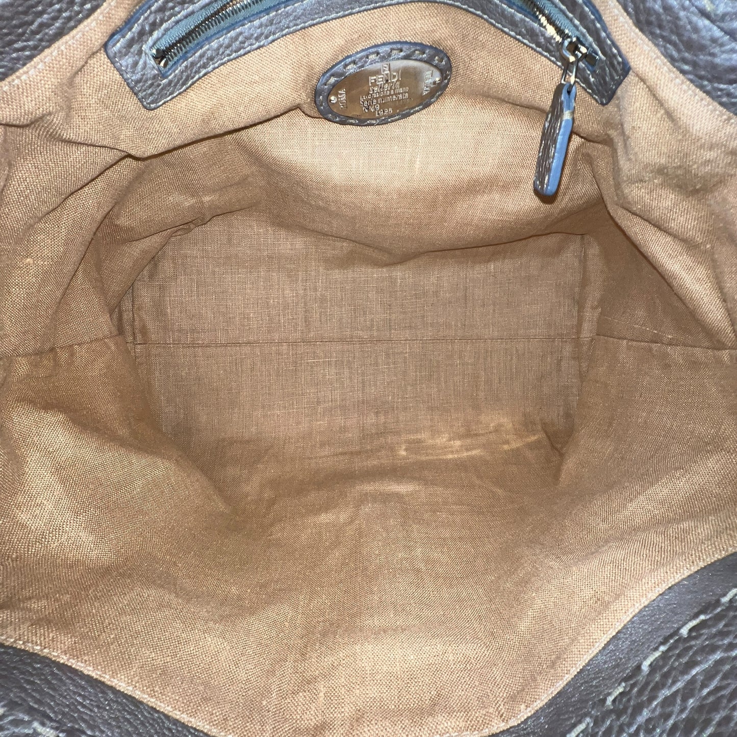 Fendi Villa Borghese Leather Selleria Tote Bag