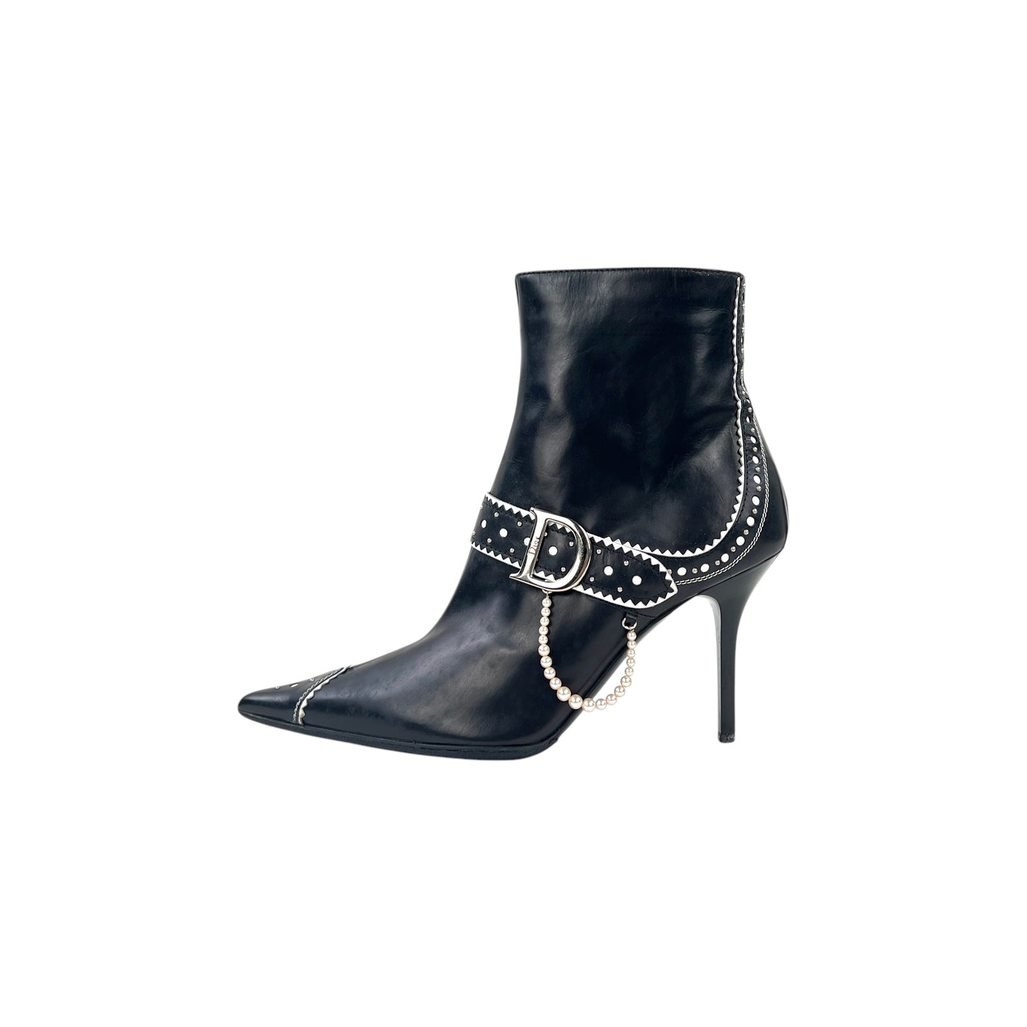 Dior John Galiano D’Trick Pearl Heeled Booties
