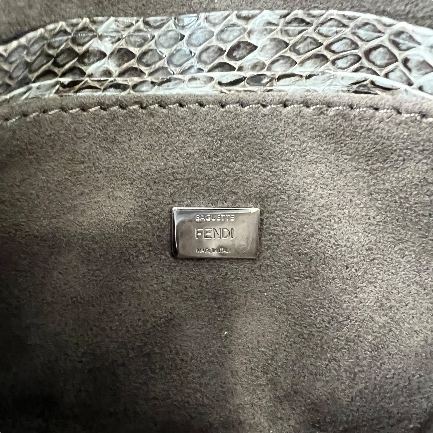 Fendi Python Mini MicroWaves Crossbody Bag