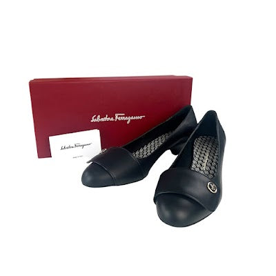 Ferragamo Leather Kitten Heels