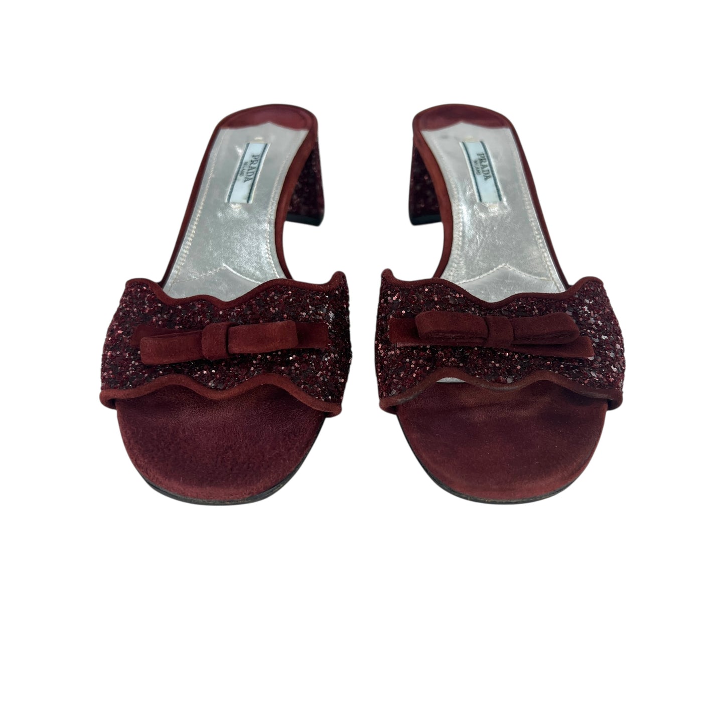 Prada Glitter Sandals
