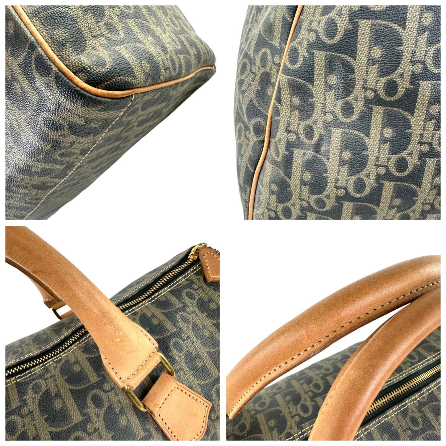 Dior Vintage Trotter Coated Canvas Duffle Bag
