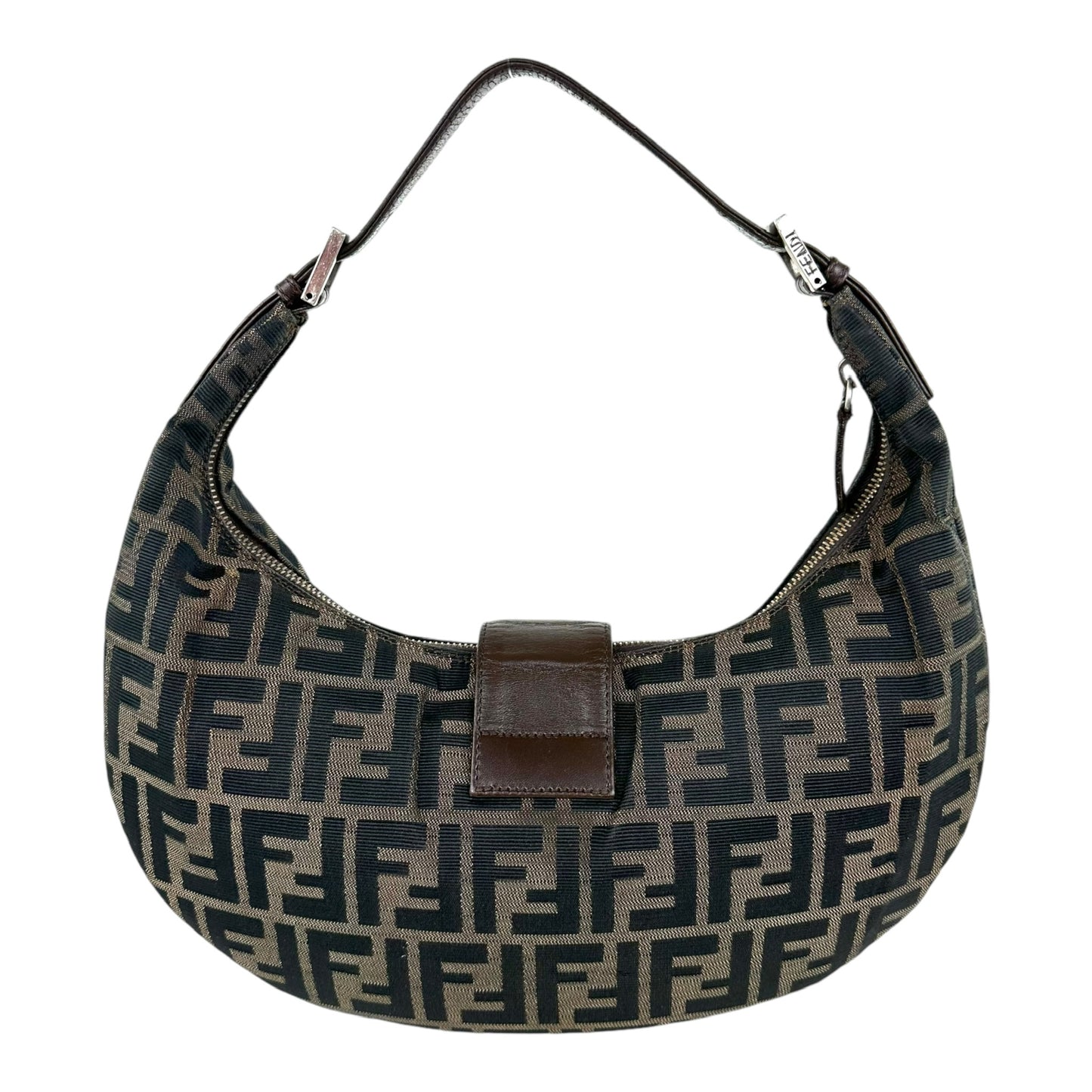 Fendi Zucca Croissant Shoulder Bag