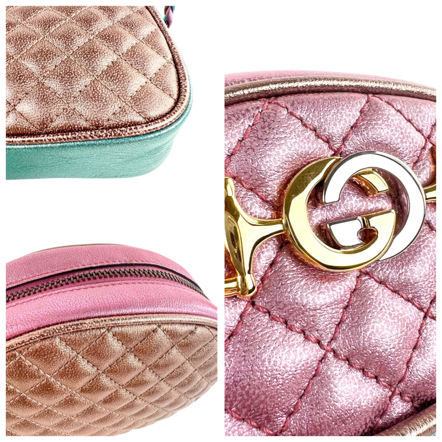 Gucci Mini Trapuntata Tri-Color Crossbody Bag