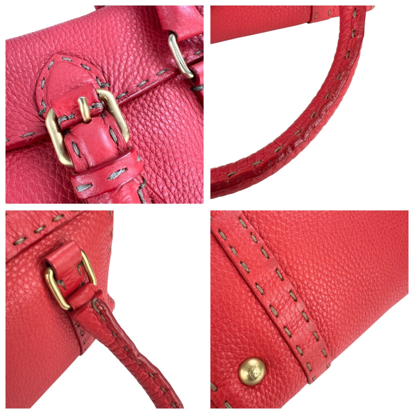 Fendi Mini Linda Selleria Leather Handbag