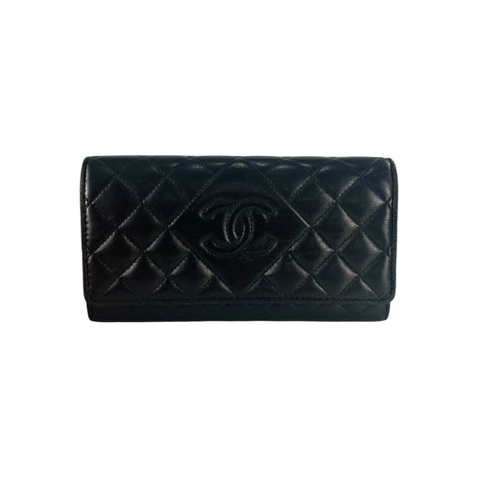 Chanel CC Matelassé Leather Long Wallet