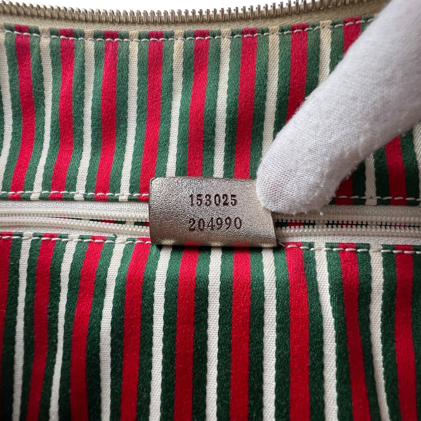 Gucci Monogram Metallic Leather Hobo Bag
