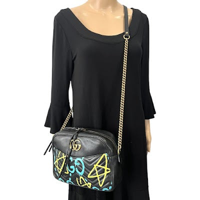 Gucci Marmont Ghost Leather Crossbody Bag