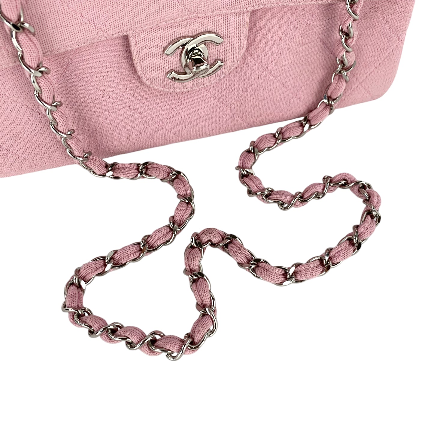 Chanel Matelasse Single Flap Jersey Medium Shoulder Bag