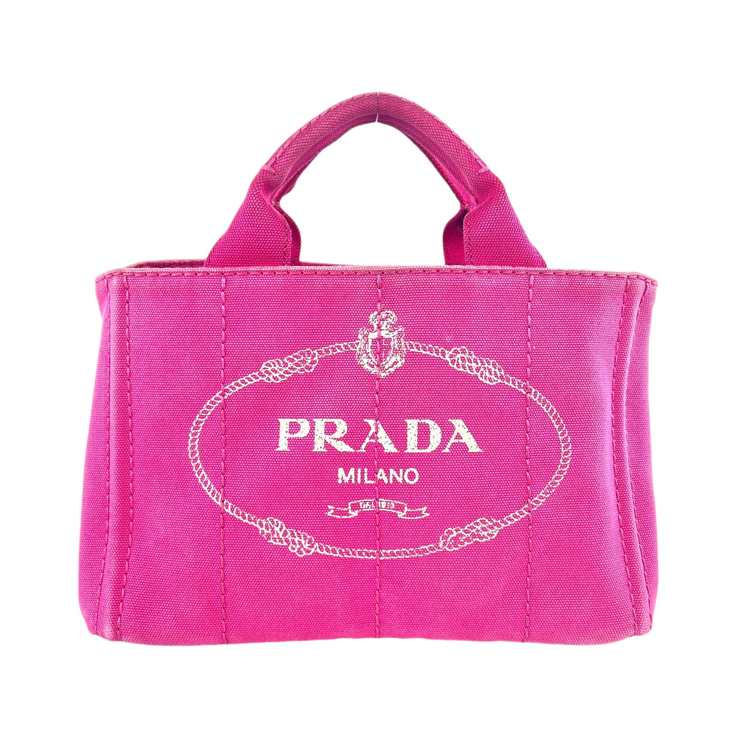 Prada Vintage Mini Canapa Canvas Tote