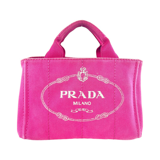 Prada Vintage Mini Canapa Canvas Tote