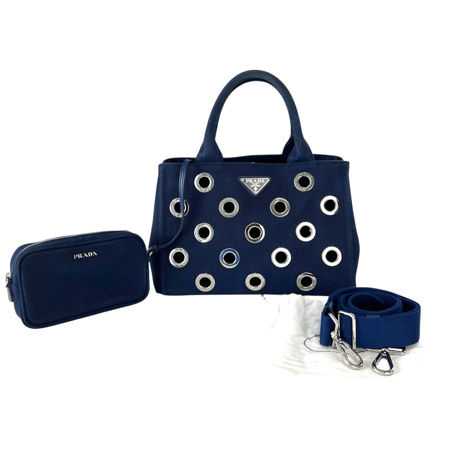 Prada Canapa Grommet Bag