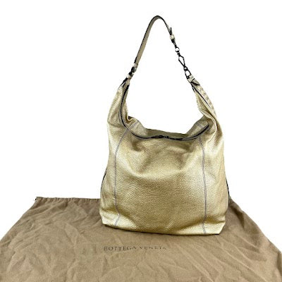Bottega Veneta Metallic Leather Hobo Shoulder Bag