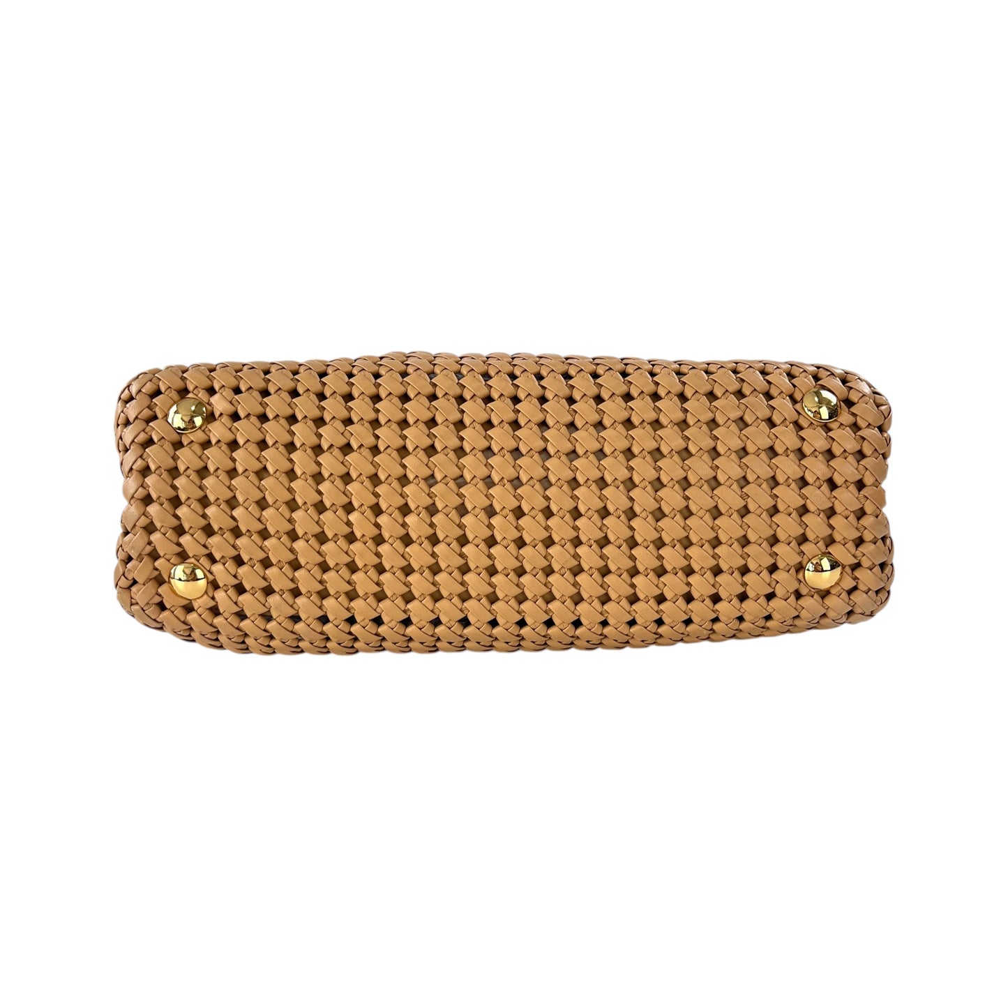 Fendi Peekaboo Interlace Leather Handbag