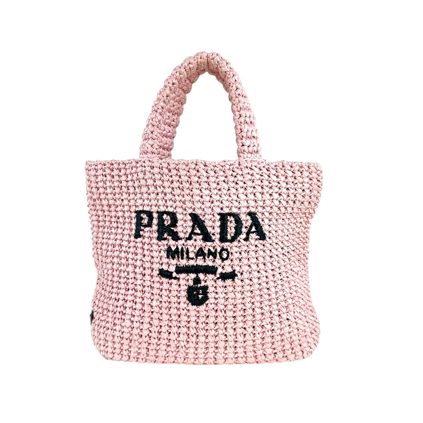 Prada Raffia Small Tote Bag