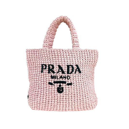 Prada Raffia Small Tote Bag